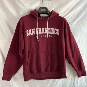Ocean Beach Sportwear Vintage Wash San Francisco California Hoodie
